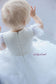 Cloud Girl Fluffy Dress in White with Feathers Sleeves