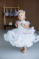 Cloud Girl Fluffy Dress in White with Feathers Sleeves