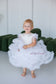 Cloud Girl Fluffy Dress in White with Feathers Sleeves