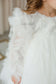 Elizabeth Girl's Dress in Ivory with Lace, Sequins and Small Flowers