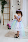 MyLittlePony Unicorn Girl Dress with Pastel Multicolored Skirt and Lilac Satin Top