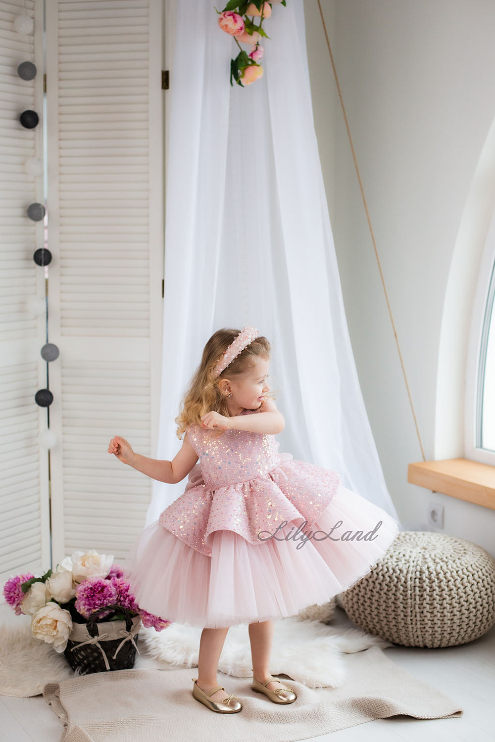 Nancy Tutu Girl Dress in Blush Pink