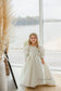 Gina Jacquard Girl Dress in Ivory