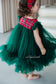 Belle Vestido de Niña Navidad Año Nuevo en Color Verde con Tartán Verde