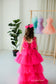 Barbie Tutu Girl Dress in Hot Pink with Train