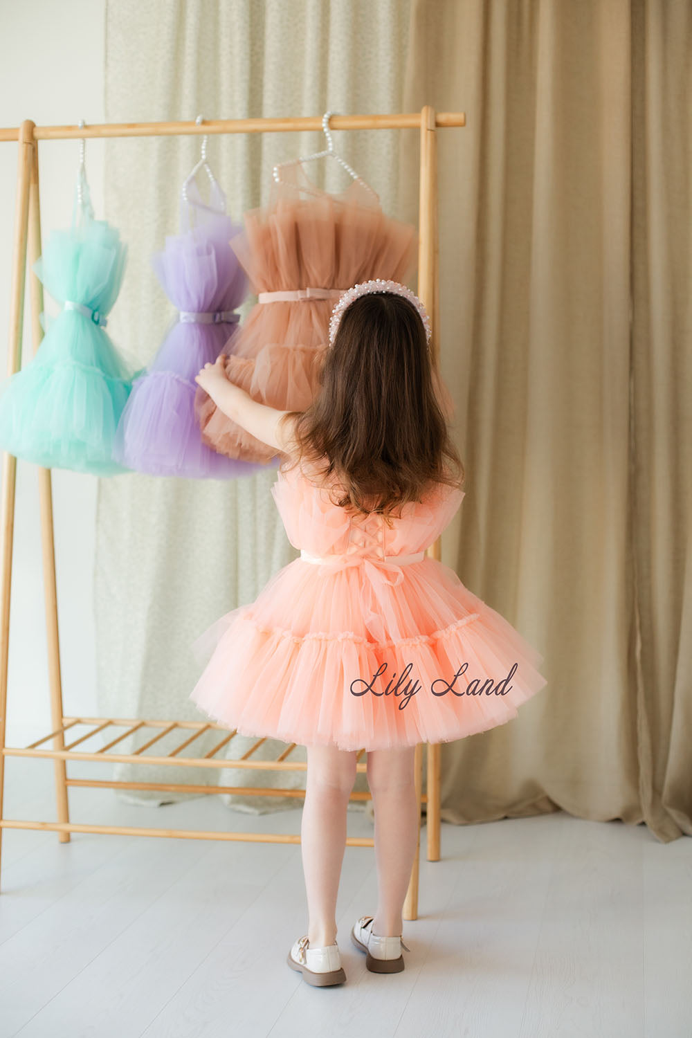 Barbie Tutu Girl Dress in Peach