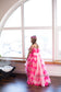 Chloe Girl Dress With Train In Pink Ombre