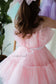 Barbie Tutu Girl Dress in Light Pink with Train