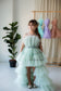 Barbie Tutu Girl Dress in Mint with Train