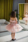 Margaret Girl Dress with Sequins in Blush Pink