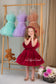 Barbie Tutu Girl Dress in Burgundy