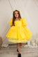 Becky Tutu Girl Dress in Bright Yellow Color