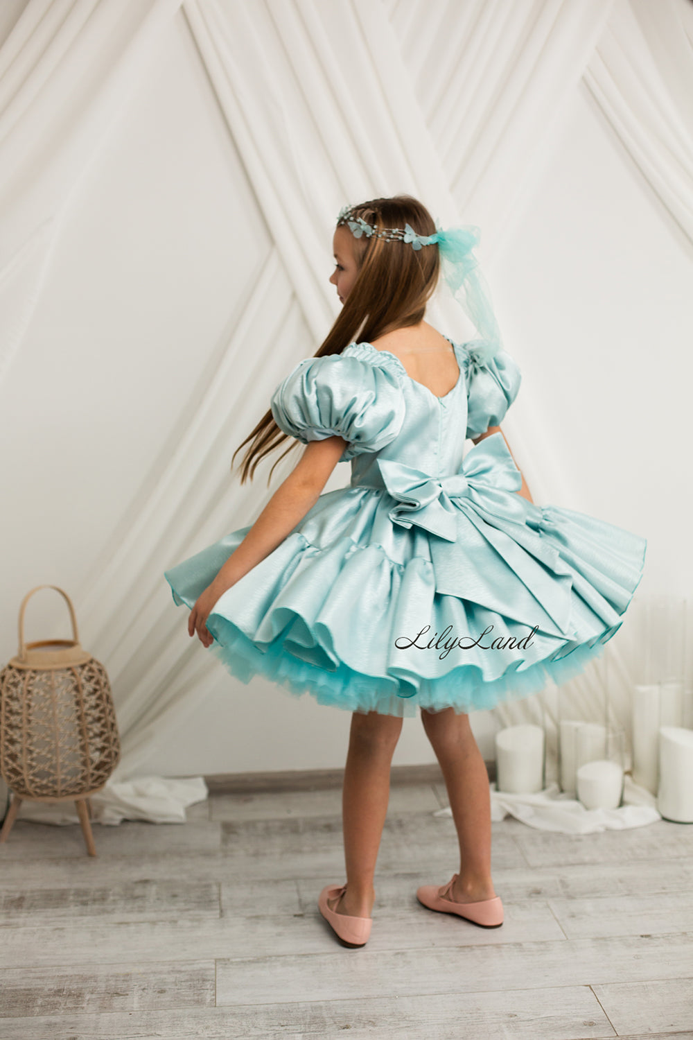 Blue Puffy Girl Dress