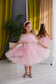 Margaret Girl Dress with Sequins in Light Pink