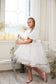 Daphne Sparkling Girl Dress in White