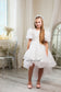 Daphne Sparkling Girl Dress in White