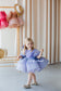 Busie Tutu Girl Dress in Lavender Grey Color with Beads