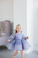 Busie Tutu Girl Dress in Lavender Grey Color with Beads