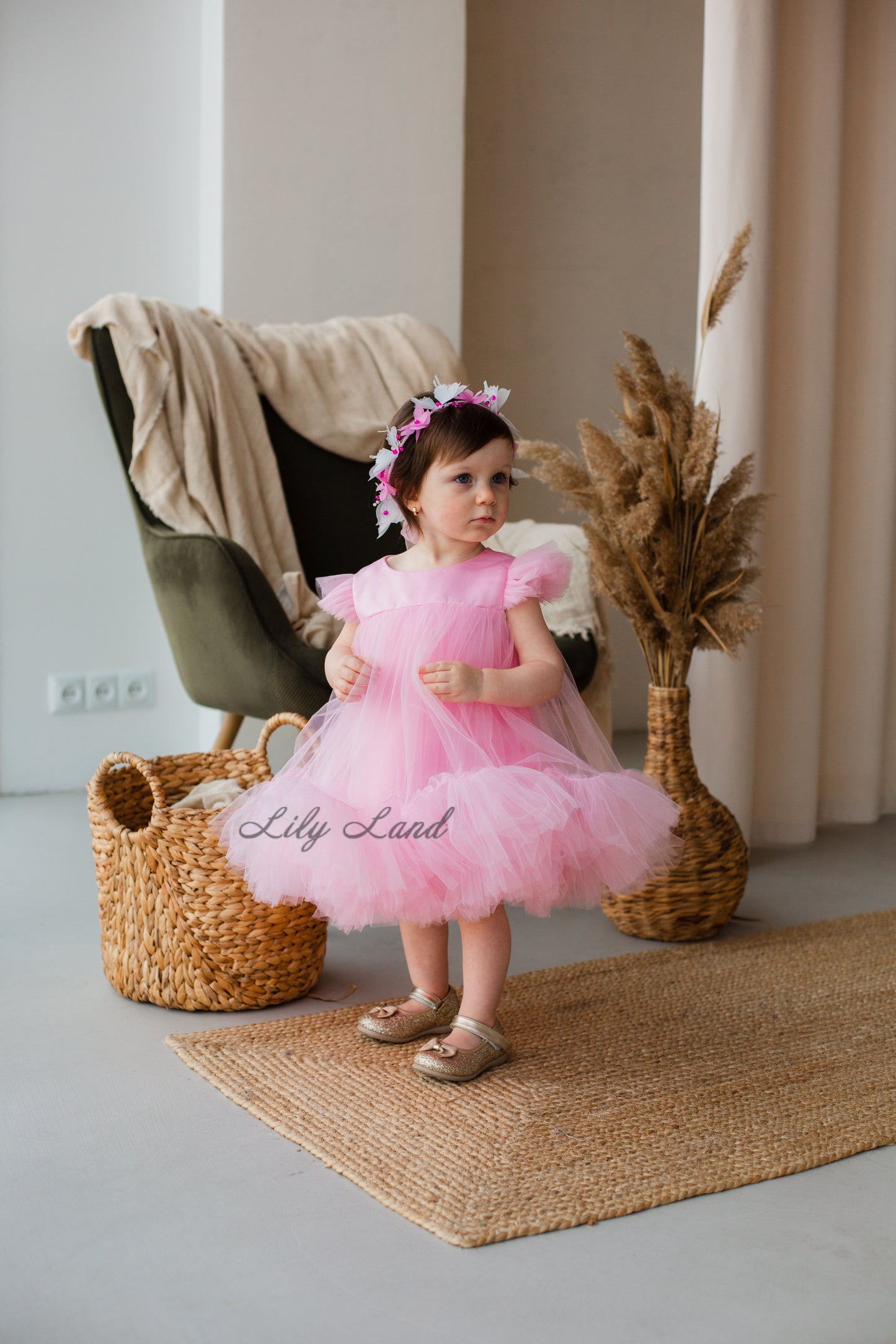 Belle Girl Tulle Dress in Pink