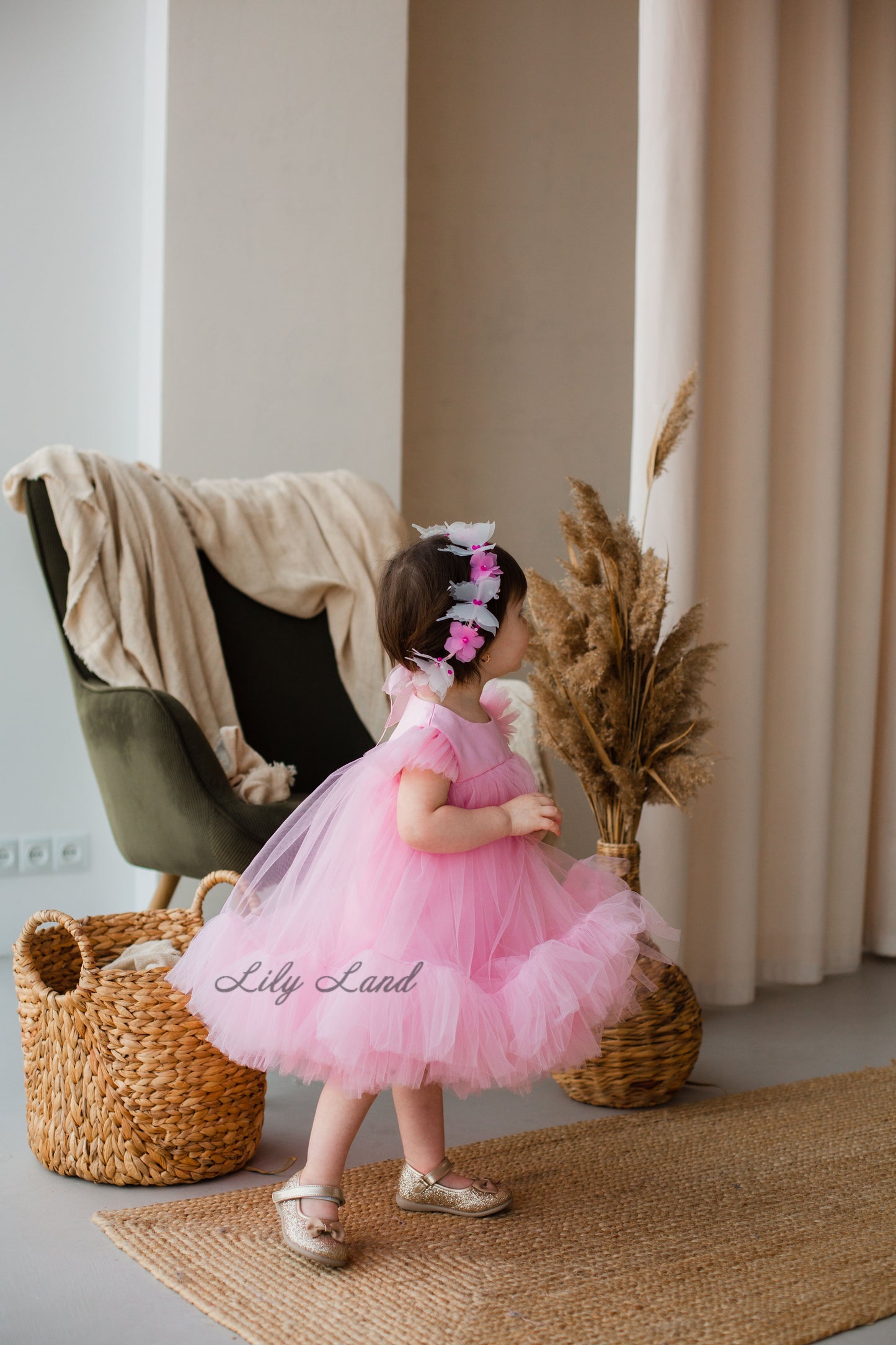 Belle Girl Tulle Dress in Pink