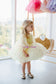 Bussie Tutu Girl Dress in Pink with Colored Beads