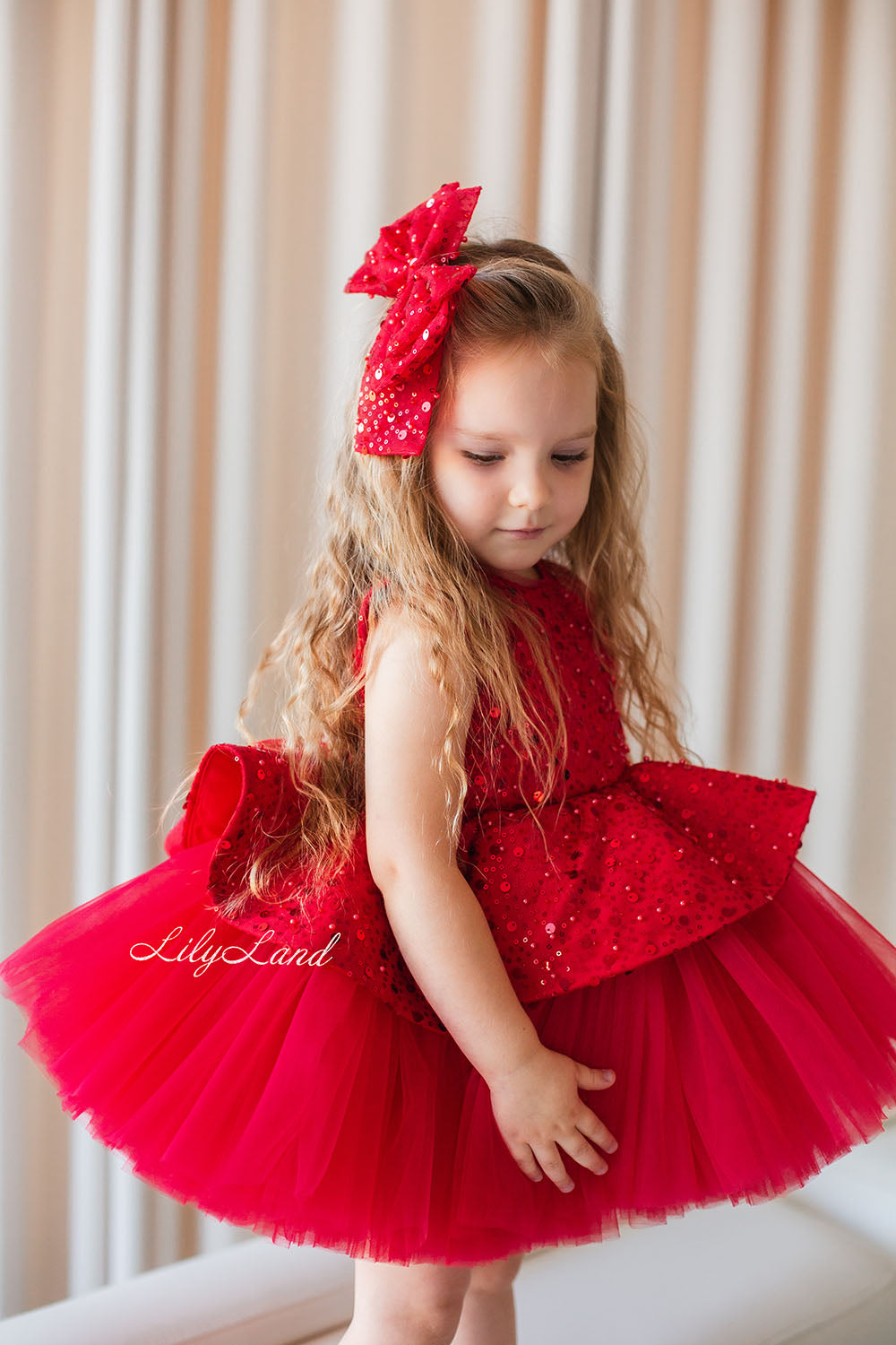 Vestido Niña Tutú Nancy en Color Rojo