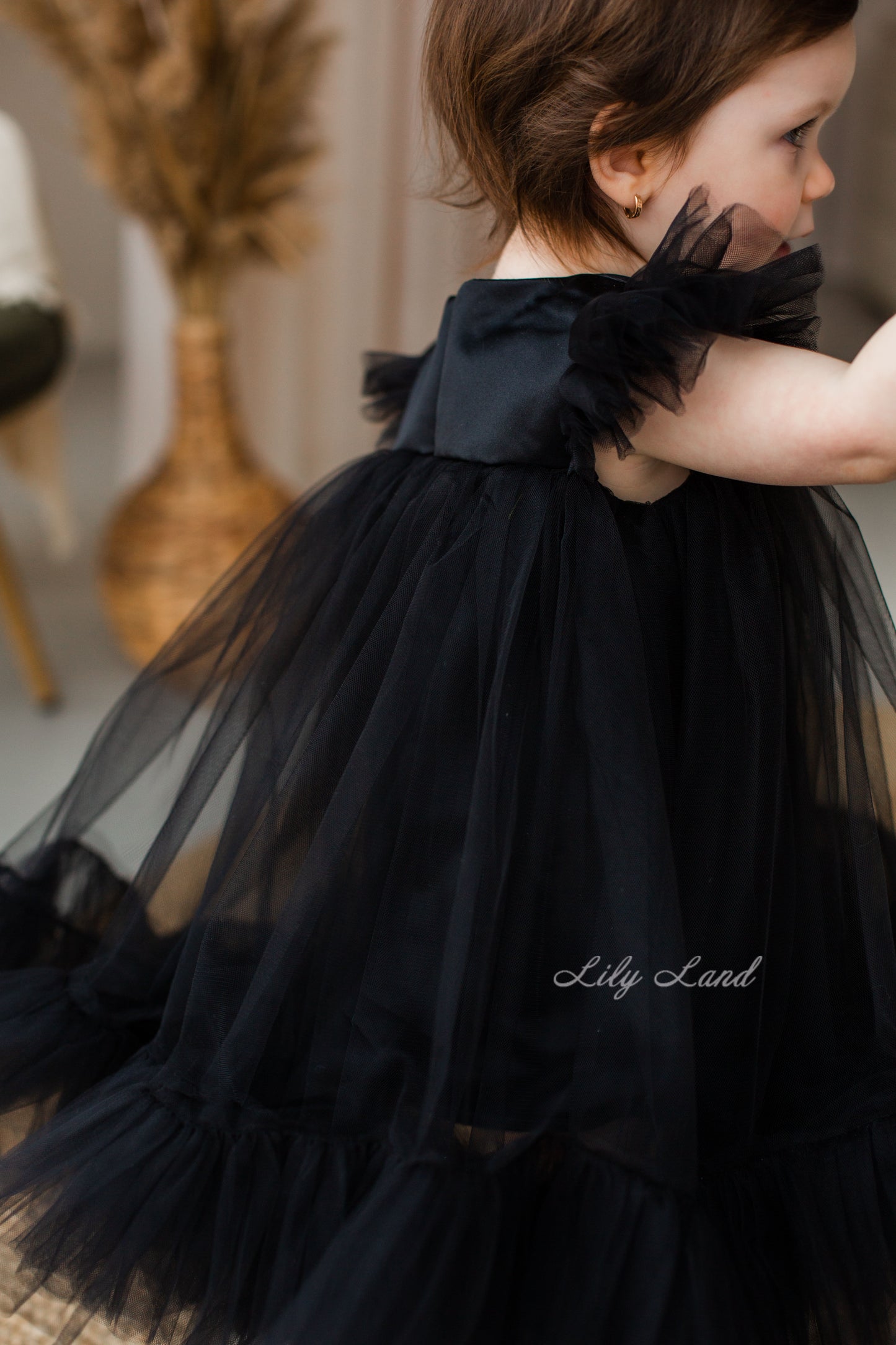 Belle Tulle Girl Dress in Black