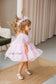 Marseille Puffy Girl Dress in Peach