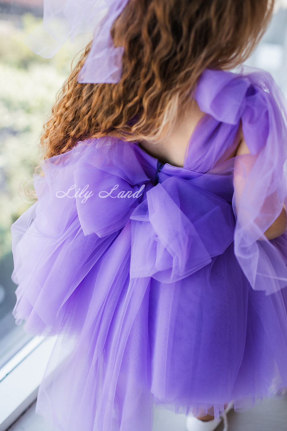 Frida Tulle Baby Girl Dress in Lavender