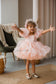 Marseille Puffy Girl Dress in Peach