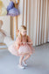 Bussie Tutu Girl Dress in Pink with Colored Beads