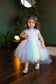 MyLittlePony Unicorn Girl Dress with Pastel Multicolored Skirt and Lilac Satin Top