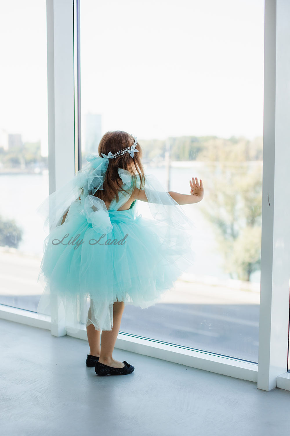 Frida Tulle Baby Girl Dress in Mint