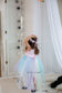 MyLittlePony Unicorn Girl Dress with Pastel Multicolored Skirt and Pink Satin Top