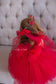 Frida Tulle Baby Girl Dress in Red