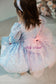 Felicity Lace Girl Dress with Long Sleeves in Blue and Pink