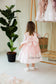 Amelie Girl Dress In Pink with Long Lace Sleeves