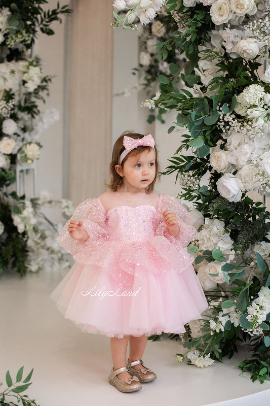 Wendy Tutu Girl Dress in Light Pink