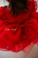 Felicity Lace Girl Dress with Long Sleeves in Red