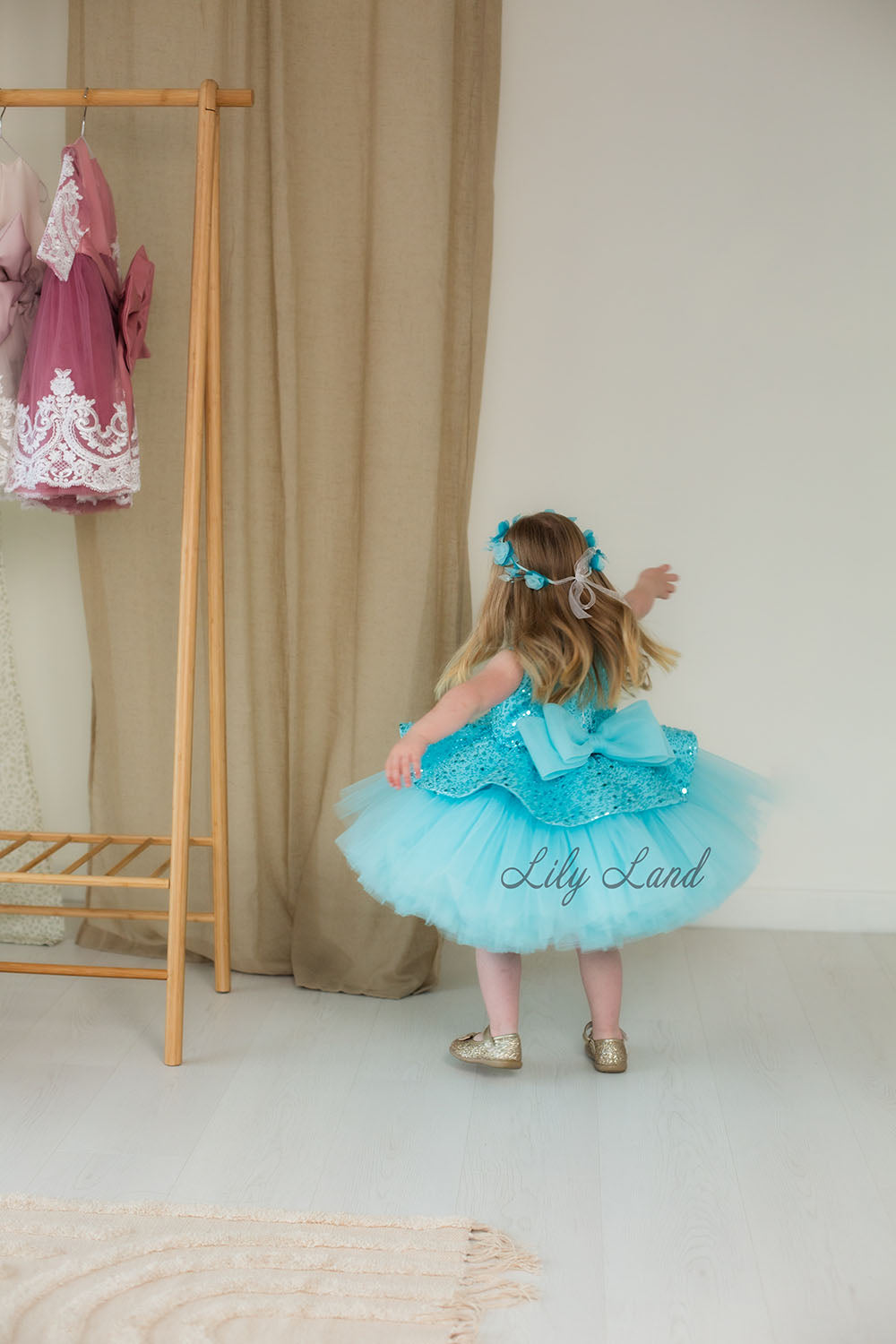 Nancy Tutu Girl Dress in Turquoise