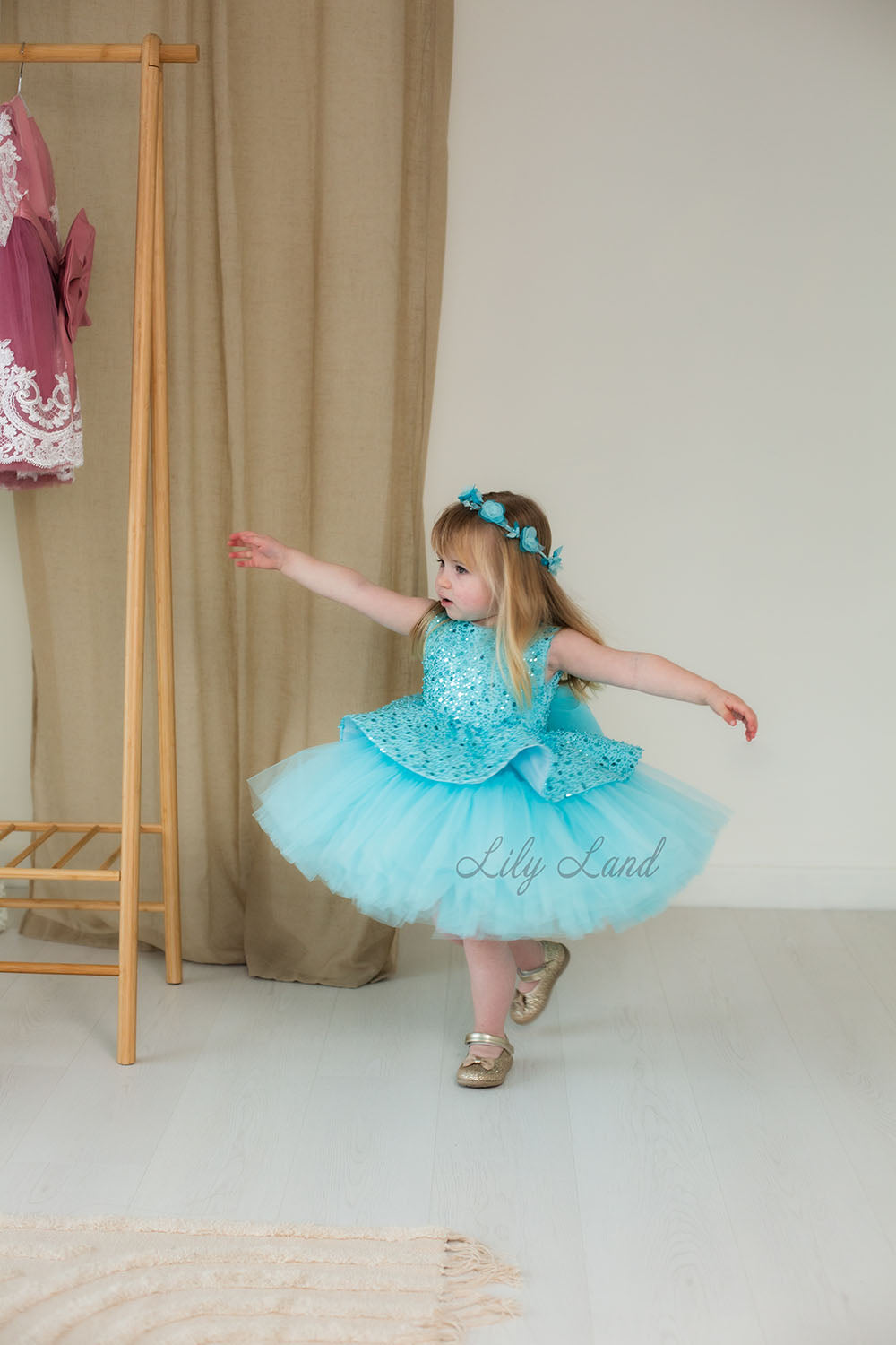 Nancy Tutu Girl Dress in Turquoise