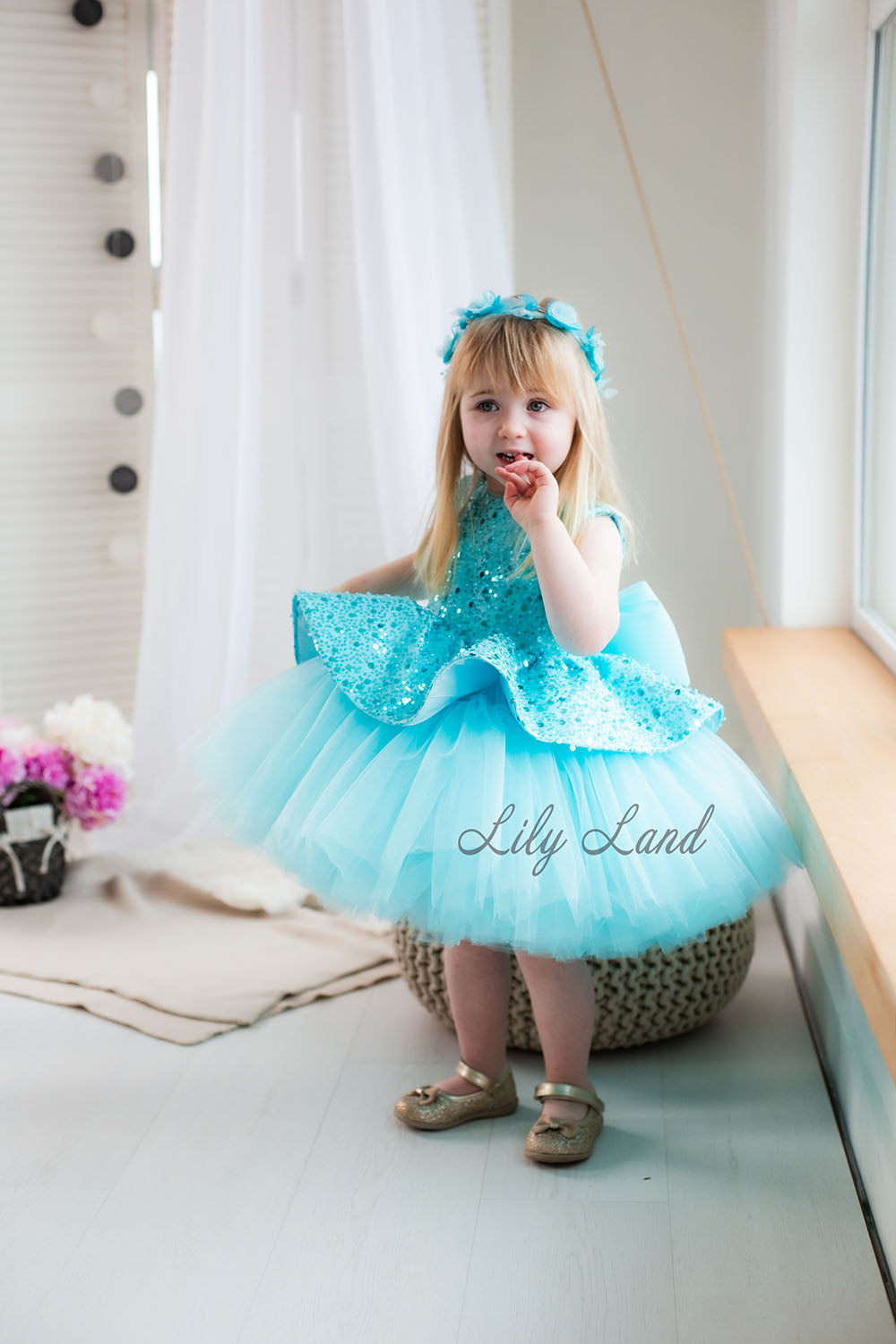 Nancy Tutu Girl Dress in Turquoise