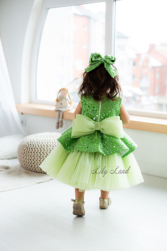 Nancy Tutu Girl Dress in Light Green