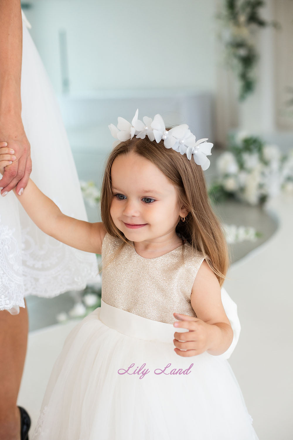 Amelie Matching Mommy and Daughter Sleeveless Lace Dress In Ivory