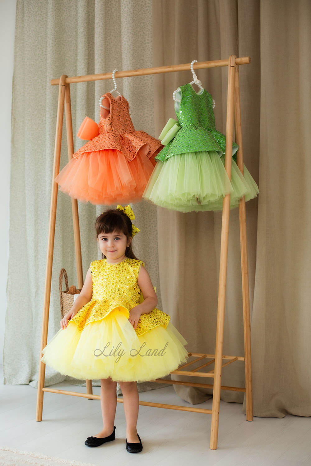 Nancy Tutu Girl Dress in Yellow Gold