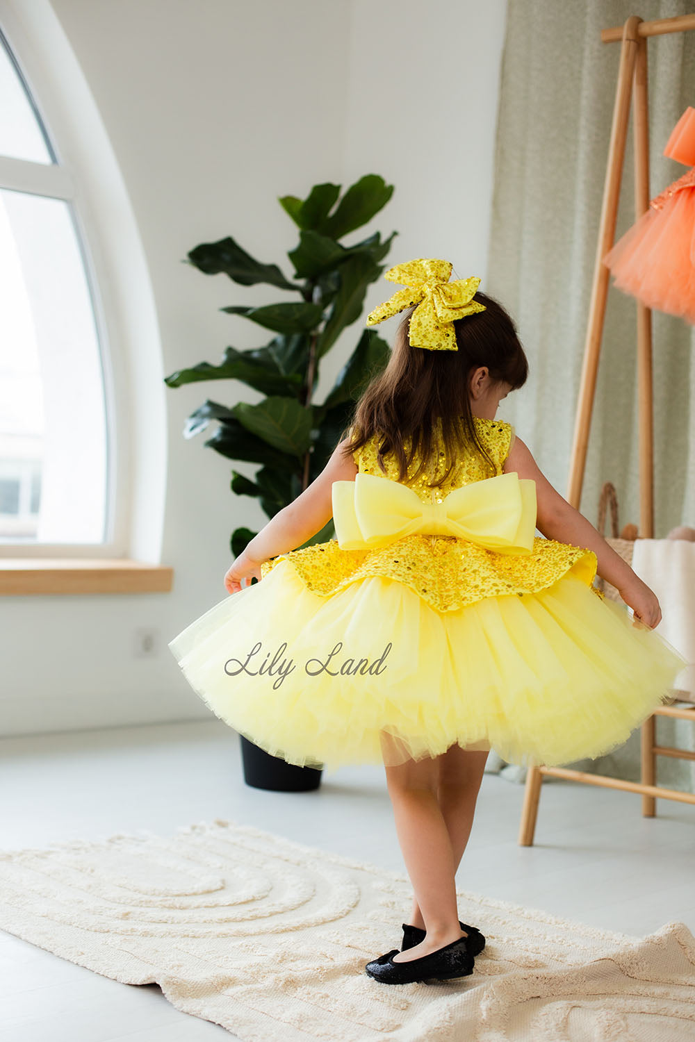 Nancy Tutu Girl Dress in Yellow Gold