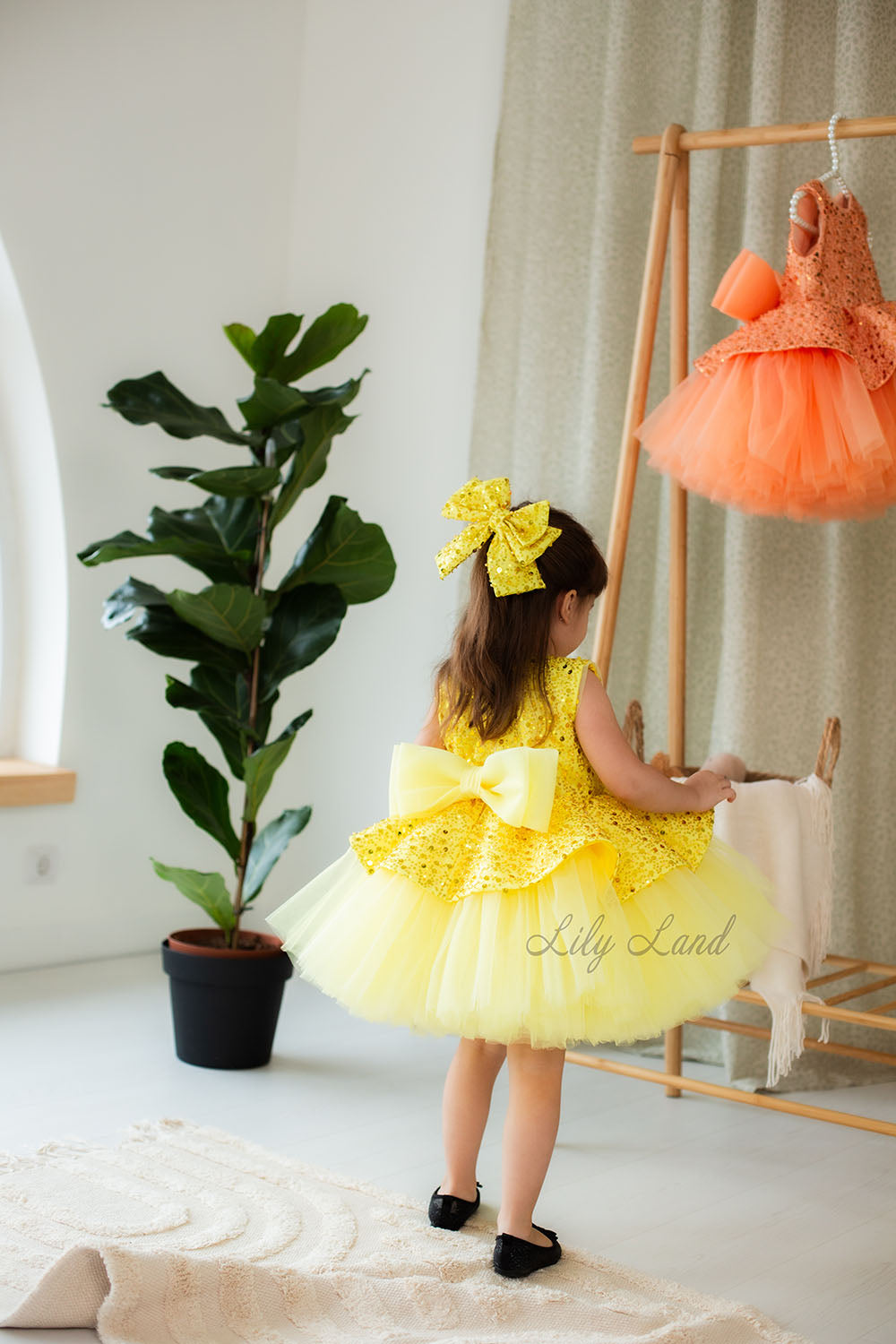 Nancy Tutu Girl Dress in Yellow Gold