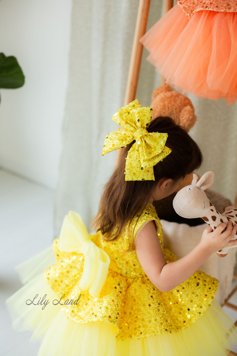 Nancy Tutu Girl Dress in Yellow Gold