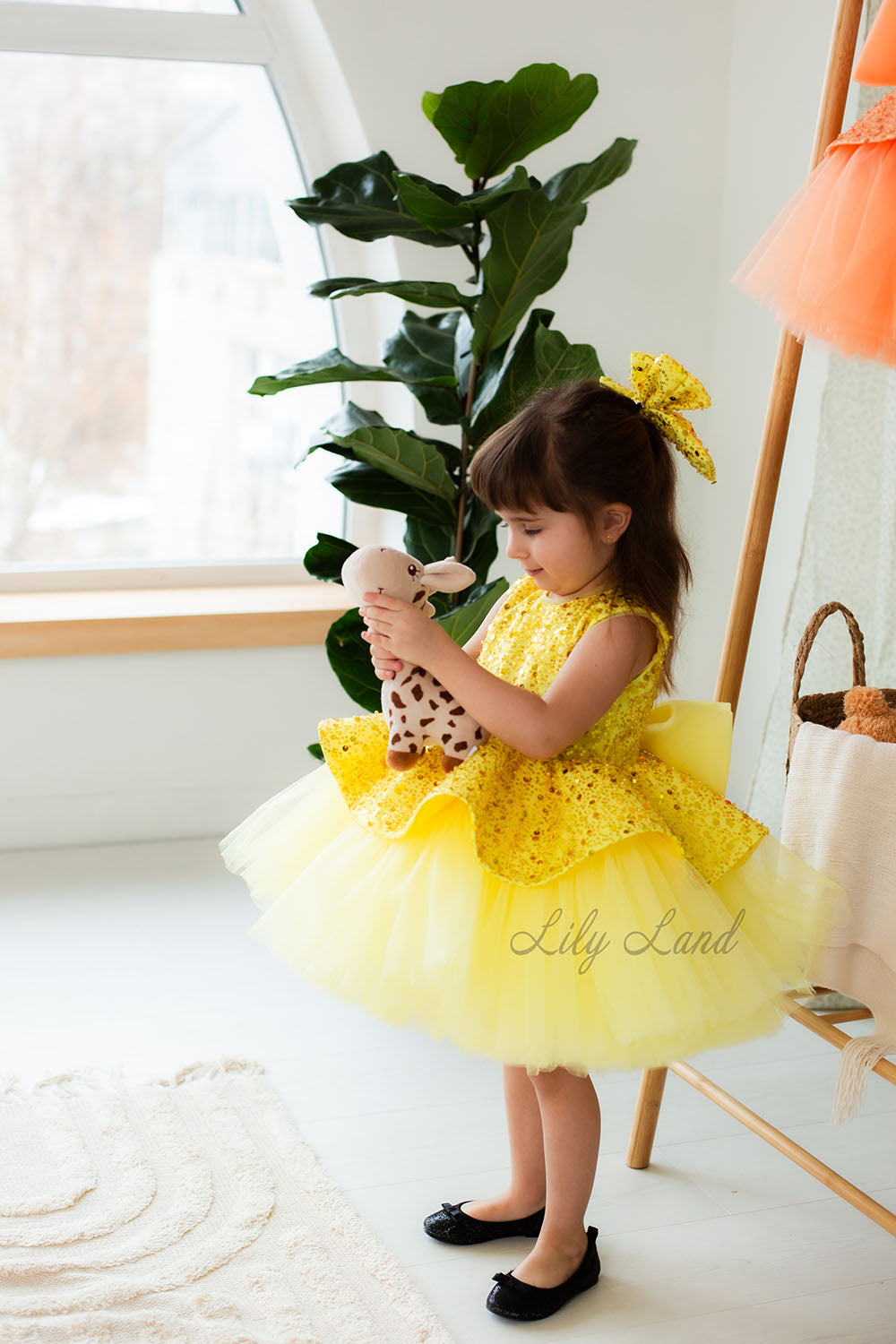 Nancy Tutu Girl Dress in Yellow Gold