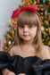 Dolly Glitter Christmas Dress in Black with Red
